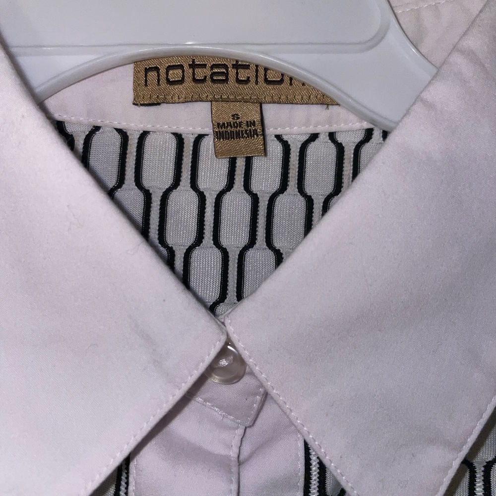 🎂Notations Stylish Black and White Women’s Blouse - Picture 2 of 6